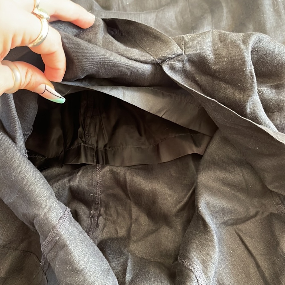 Nitya Black Linen Sleeveless Maxi Dress with Button Details on Back - Picture 7 of 12
